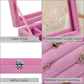 Jewelry Organizer Velvet Storage Box