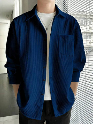 Men Regular Fit Checkered Spread Collar Casual Shirt