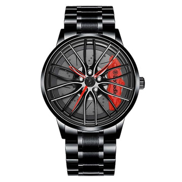 Men Watch Car Wheel Hub Dial 3D Waterproof Sports Watch