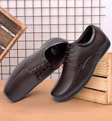 Men's Brown Faux Leather Formal Office Shoes