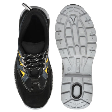 Men's Real Suede Leather Light Weight Sporty Safety Shoes for Men