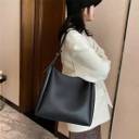 Women Black Tote Handbag